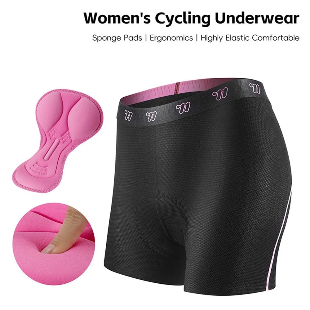 WEST BIKING YP0208060 Women Breathable Cycling Shorts with Built-In Sponge Cushion - XS - 4