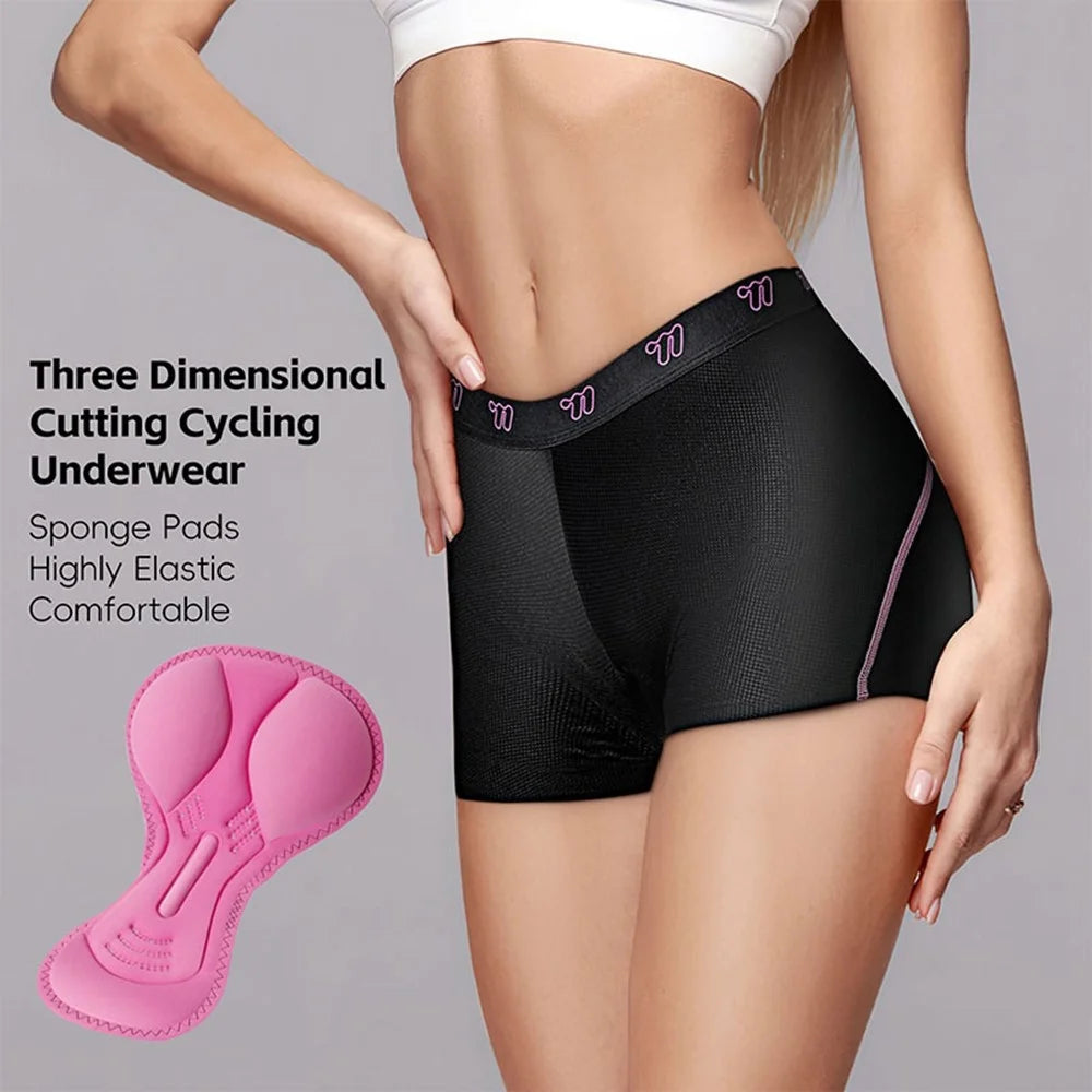 WEST BIKING YP0208060 Women Breathable Cycling Shorts with Built-In Sponge Cushion - XS - 6