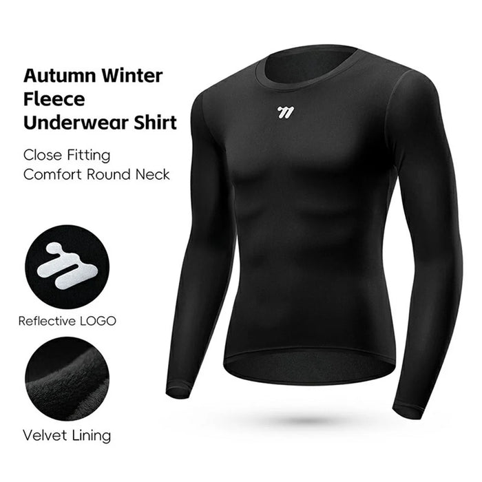 WEST BIKING YP0202339 Cycling Base Layer Top Long Sleeve Warm Sports Undershirt - Men / S - 2