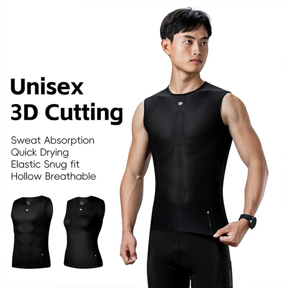 WEST BIKING YP0209024 Mountain Bike Cycling Vest Quick Drying Sleeveless Top Size XS / S - Black - 2