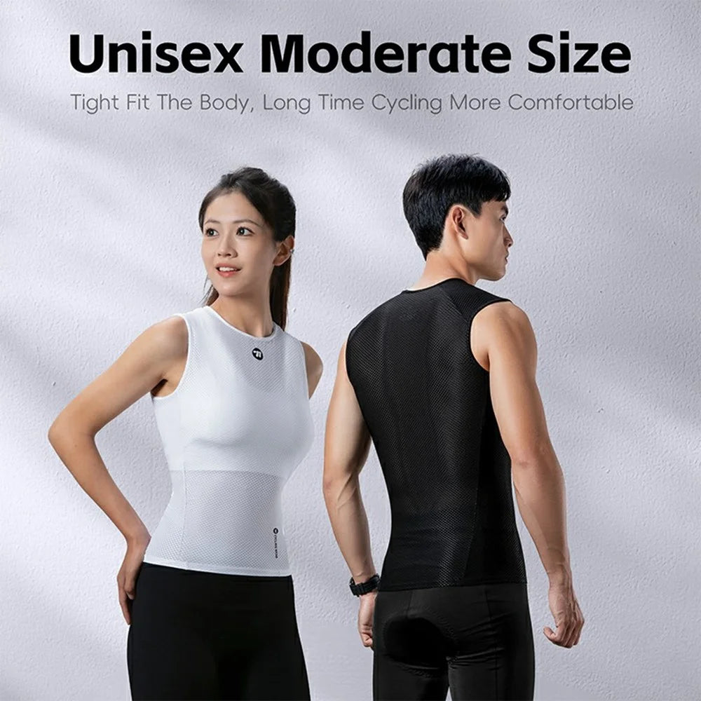 WEST BIKING YP0209024 Mountain Bike Cycling Vest Quick Drying Sleeveless Top Size XS / S - Black - 3