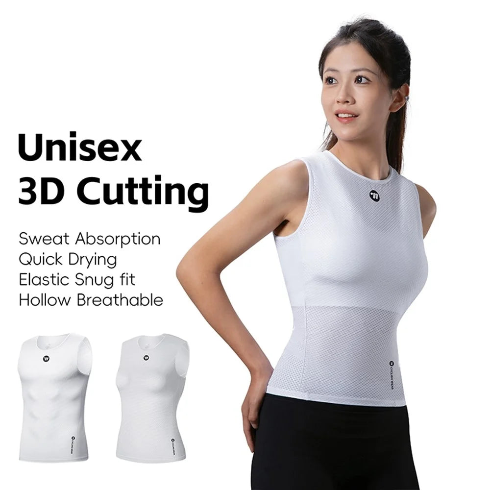 WEST BIKING YP0209024 Mountain Bike Cycling Vest Quick Drying Sleeveless Top Size M / L - White - 4