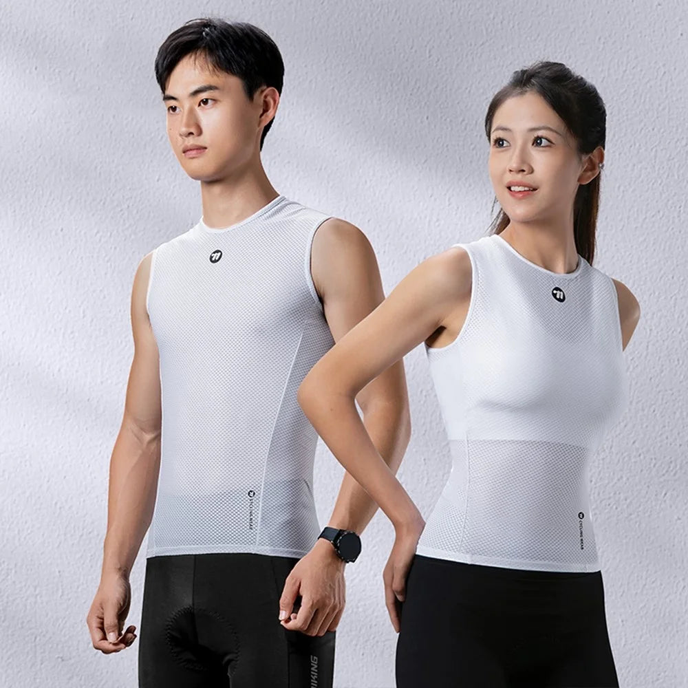 WEST BIKING YP0209024 Mountain Bike Cycling Vest Quick Drying Sleeveless Top Size M / L - White - 7