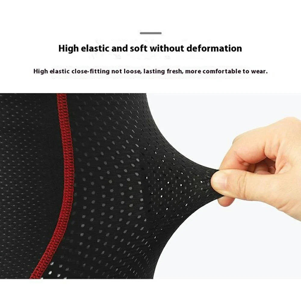ARSUXEO 001C Outdoor Cycling Shorts Padded Breathable Quick Dry Bike Riding Boxer Briefs - Asian Size M (European Size S) - Red Line - 5