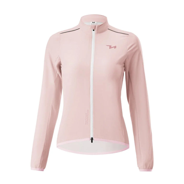 ROCKBROS TVI Series Women Cycling Sports Windbreaker Long Sleeve Breathable Windproof Jacket, Size S - Pink - 2