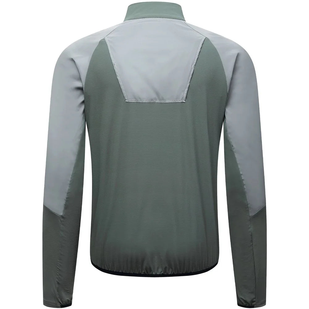 WOSAWE Spring Summer Cycling Jacket Bike Windproof Water Resistant Reflective Climbing Night Running Jacket, Asian 2XL / EU XL - Green - 3