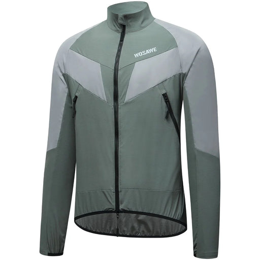 WOSAWE Spring Summer Cycling Jacket Bike Windproof Water Resistant Reflective Climbing Night Running Jacket, Asian 3XL / EU 2XL - Green - 1
