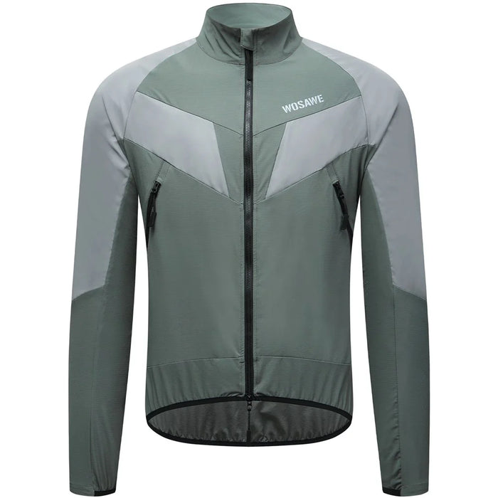 WOSAWE Spring Summer Cycling Jacket Bike Windproof Water Resistant Reflective Climbing Night Running Jacket, Asian 3XL / EU 2XL - Green - 2