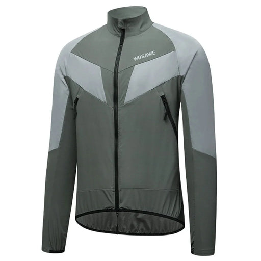 WOSAWE Spring Summer Cycling Jacket Bike Windproof Water Resistant Reflective Climbing Night Running Jacket, Asian 4XL / EU 3XL - Green - 1