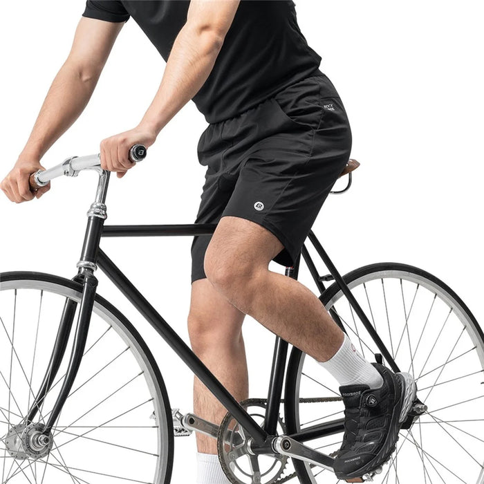 ROCKBROS RK2025-K Summer Cycling Shorts Men Padded Road Bike Casual Sports Short Pants - Black S (EU / XS) - 3