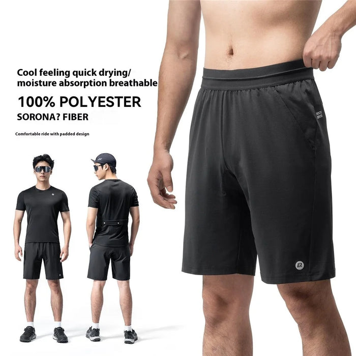 ROCKBROS RK2025-K Summer Cycling Shorts Men Padded Road Bike Casual Sports Short Pants - Black S (EU / XS) - 5