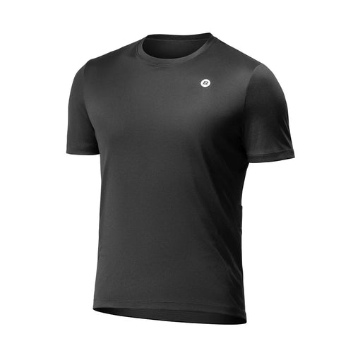 ROCKBROS Men Summer Cycling Jersey Road Bike Casual Sports Top Breathable Short Sleeve T-Shirt - Black S (EU / XS) - 1