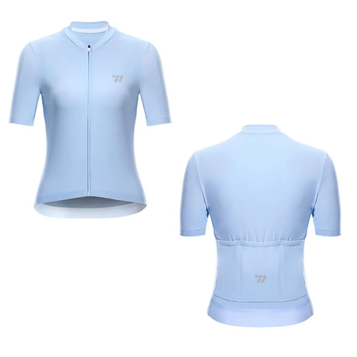 WEST BIKING YP0206184 For Women Breathable Summer Cycling Jersey UPF50+ Slim Fit Short Sleeve Bike T-Shirt - Blue / XS - 1