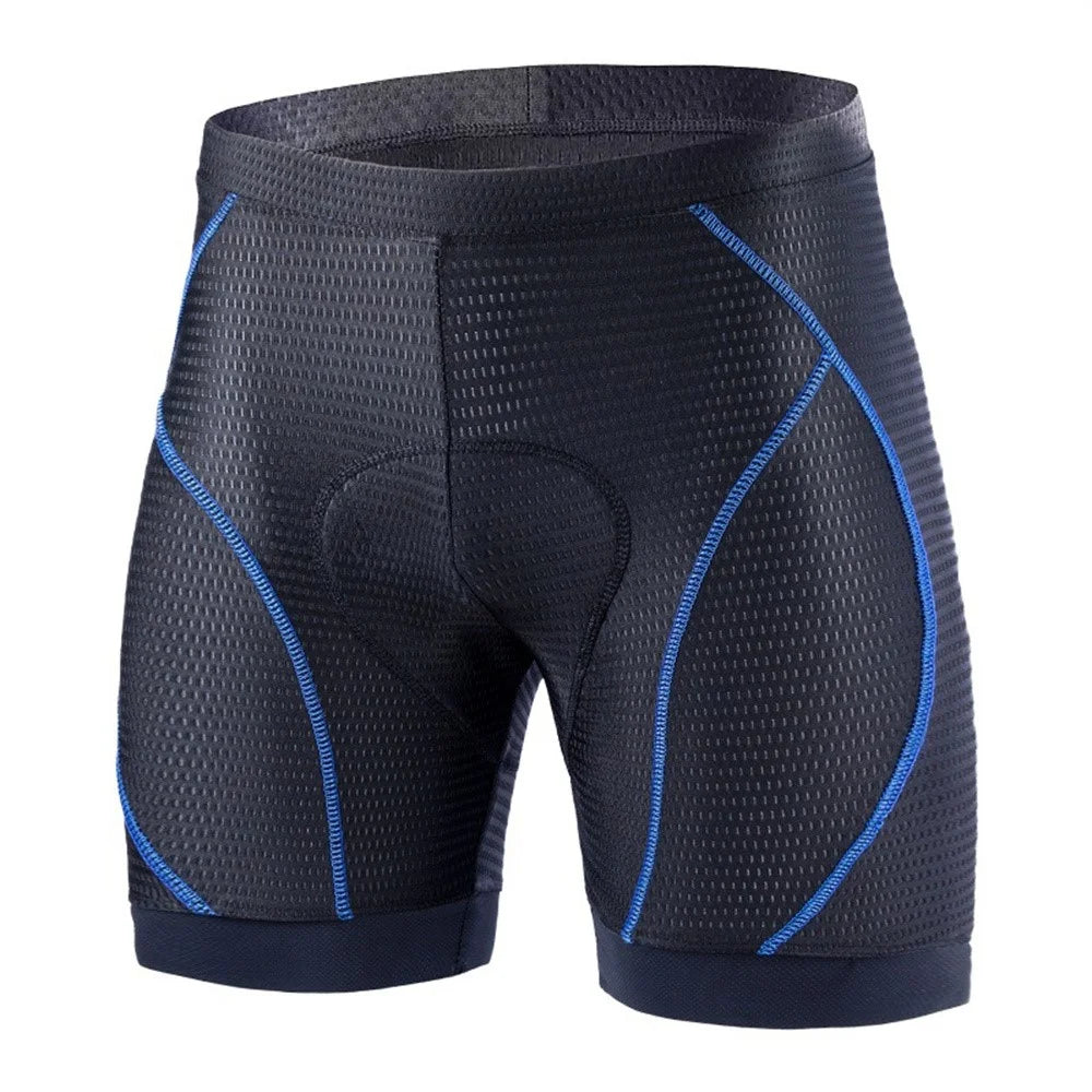 Men Cycling Shorts Padded Underwear Breathable Silicone Cushion Bike Riding Short Pants - Sapphire / M - 1