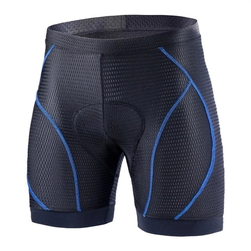 Men Cycling Shorts Padded Underwear Breathable Silicone Cushion Bike Riding Short Pants - Sapphire / M - 1