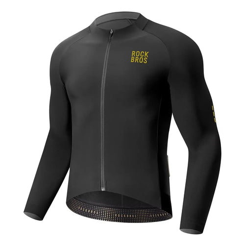 ROCKBROS Cycling Jacket for Men Winter Windproof Thermal Fleece Bike Jersey Coat, 15300015 YDWT020 15300015001 - Black / S - 1