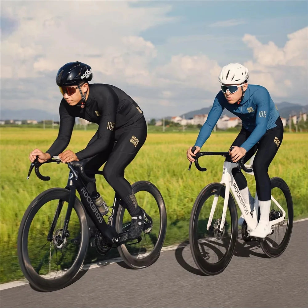 ROCKBROS Cycling Jacket for Men Winter Windproof Thermal Fleece Bike Jersey Coat, 15300015 YDWT020 15300015001 - Black / S - 2