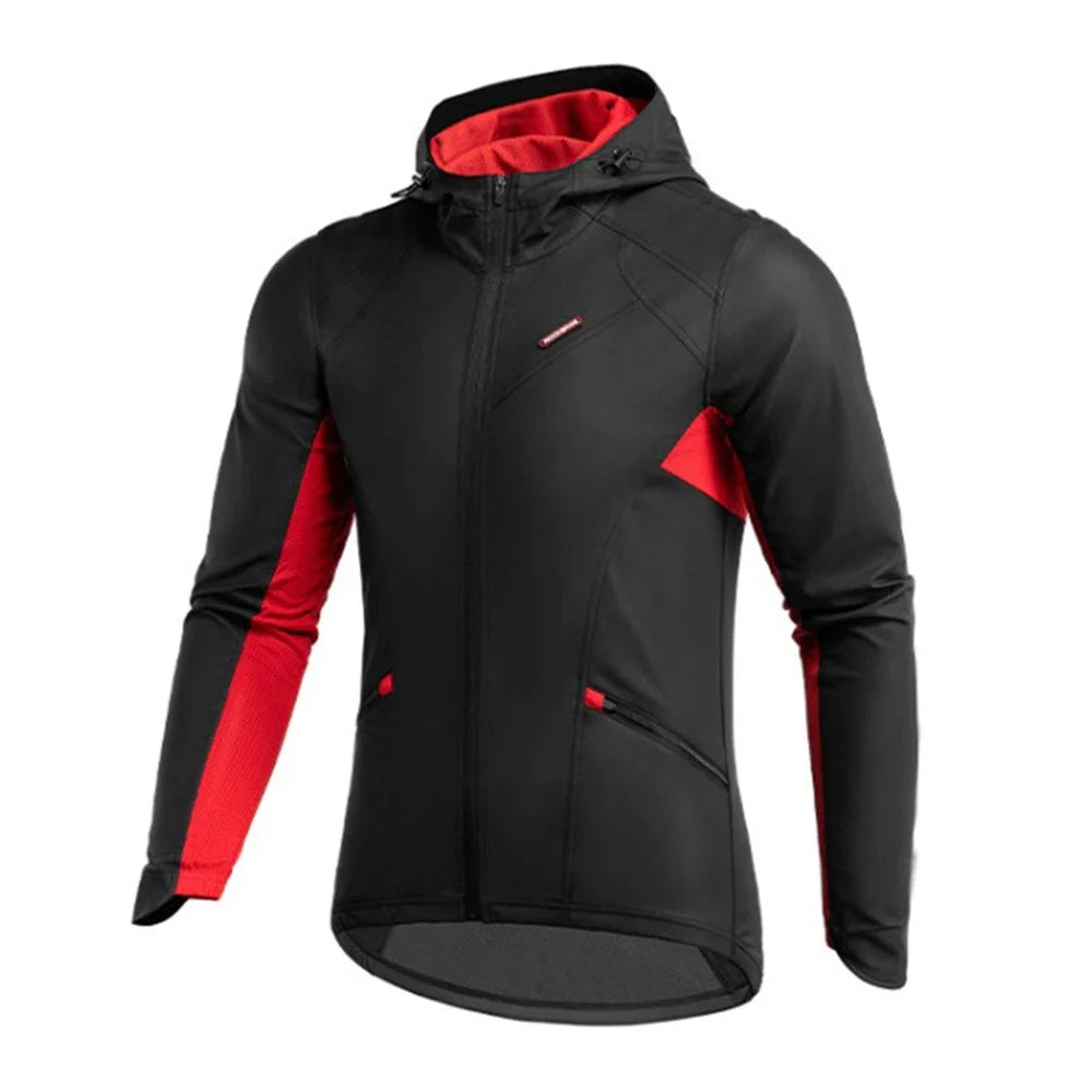 ROCKBROS 15420038 Men Women Cycling Jersey Winter Thermal Fleece Long Sleeve Shirt Top - S - 1