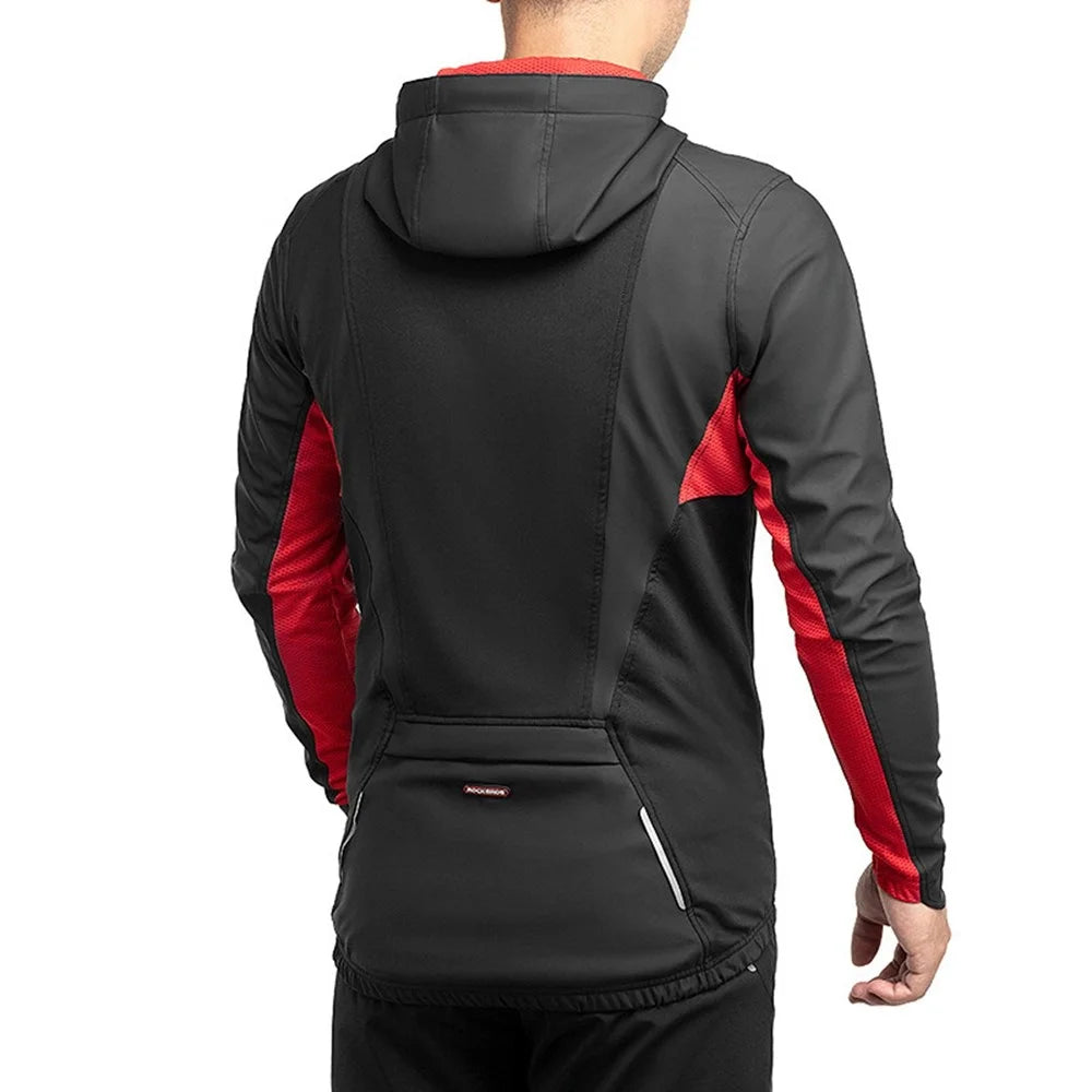 ROCKBROS 15420038 Men Women Cycling Jersey Winter Thermal Fleece Long Sleeve Shirt Top - S - 4