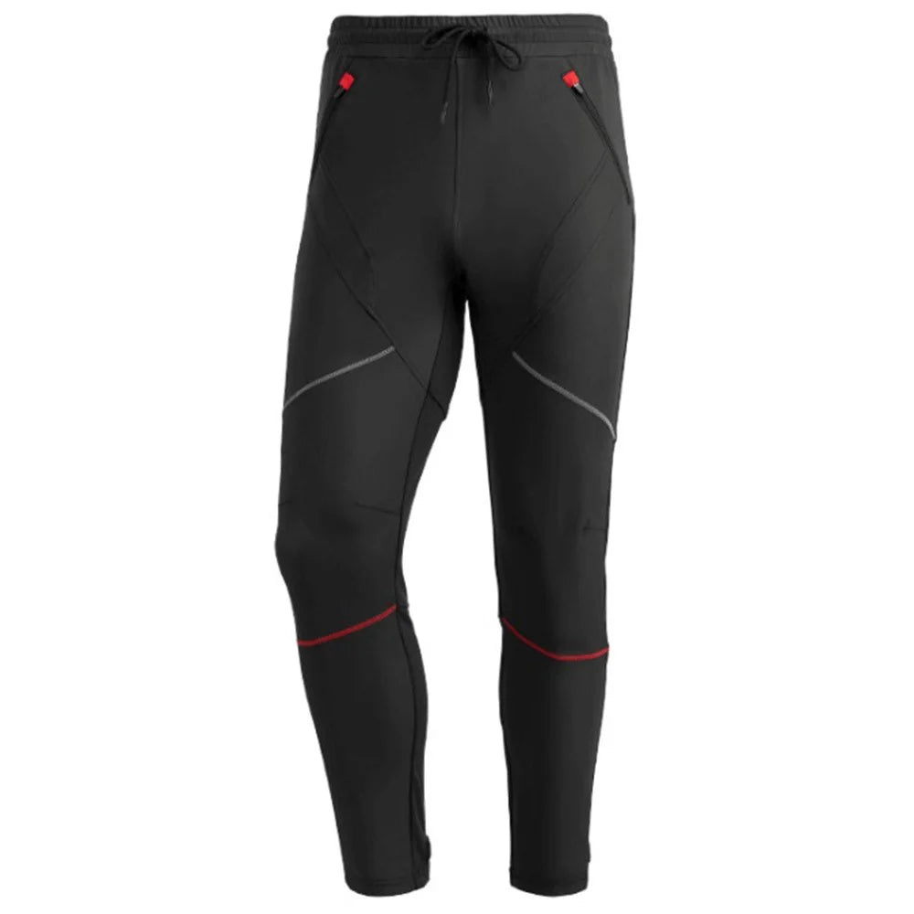 ROCKBROS 20420033 Windproof PU Autumn Winter Cycling Pants 3D Ergonomic Fleece Thermal Bicycle Pants for Outdoor Cycling - Black  /  S - 1