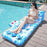 180cm x 90cm Inflatable Leaf Hole Floating Raft Pool Party Floating Lounger with Cup Holder - Blue - 3