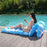 180cm x 90cm Inflatable Leaf Hole Floating Raft Pool Party Floating Lounger with Cup Holder - Blue - 5