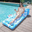 180cm x 90cm Inflatable Leaf Hole Floating Raft Pool Party Floating Lounger with Cup Holder - Blue - 6
