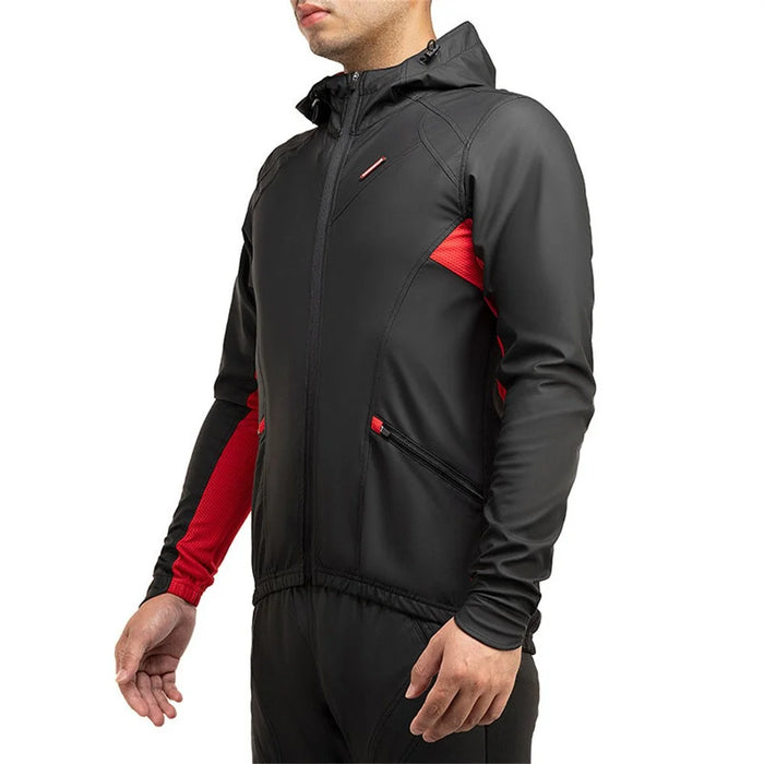 ROCKBROS ZH038033 Outdoor Cycling Clothing Set Long Sleeved Bicycle Jersey and Pants Kits with Reflective Strips for Autumn Winter - S - 4