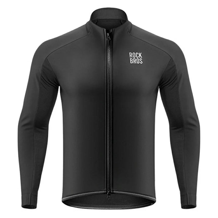 ROCKBROS YDWT012 15300012001 Windproof Long Sleeve Cycling Jacket 3D Ergonomic Biking Jersey with Fleece Lining for Outdoor - S - 2