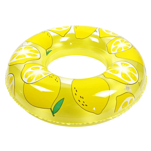 Thickened Lemon Inflatable Swimming Ring Pool Float for Adult Water Fun Summer Beach Toy - 80# - 1