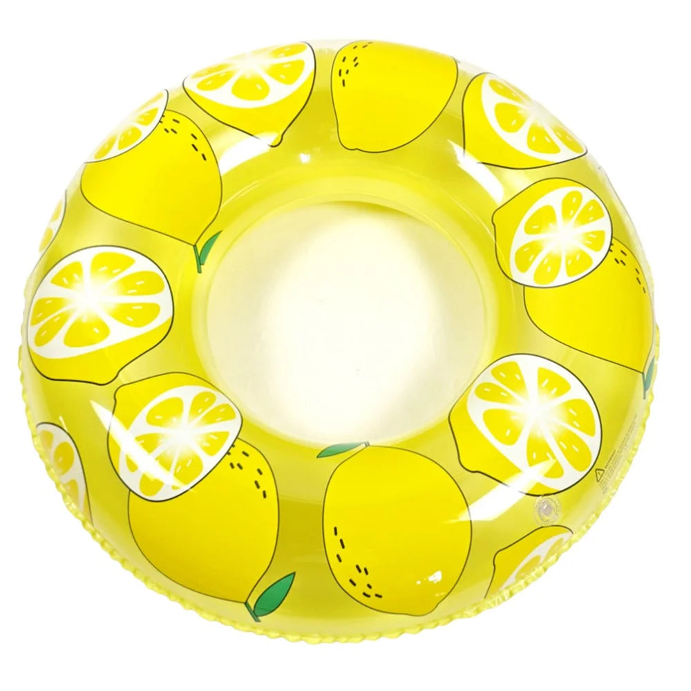 Thickened Lemon Inflatable Swimming Ring Pool Float for Adult Water Fun Summer Beach Toy - 80# - 2