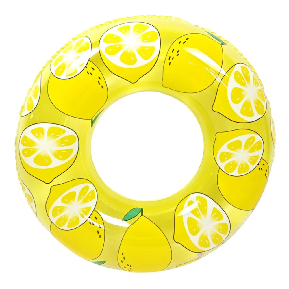 Thickened Lemon Inflatable Swimming Ring Pool Float for Adult Water Fun Summer Beach Toy - 80# - 3