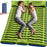 Outdoor Inflatable Sleeping Pad Double Size 240 x 145cm Camping Air Mattress With Built-in Pump - Green  /  Blue - 1