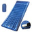 Camping Sleeping Pad with Foot Pump Inflatable Mat Connectable Outdoor Waterproof Bed 195 x 66 x 12CM - Navy Blue - 1