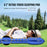 Camping Sleeping Pad with Foot Pump Inflatable Mat Connectable Outdoor Waterproof Bed 195 x 66 x 12CM - Navy Blue - 3