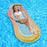PVC Inflatable Pool Float Lounger with Mesh Glitter Sequins Design Portable Foldable Beach Chair - Orange+Pink - 2