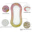 PVC Inflatable Pool Float Lounger with Mesh Glitter Sequins Design Portable Foldable Beach Chair - Orange+Pink - 5