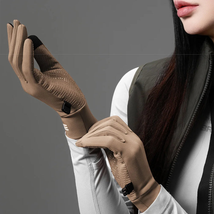 ROCKBROS S414 Winter Cycling Touchscreen Gloves Windproof Thermal Graphene Full Finger Mittens - Beige/XS - 5