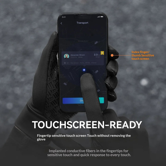 ROCKBROS S414 Winter Cycling Touchscreen Gloves Windproof Thermal Graphene Full Finger Mittens - Beige/XS - 7