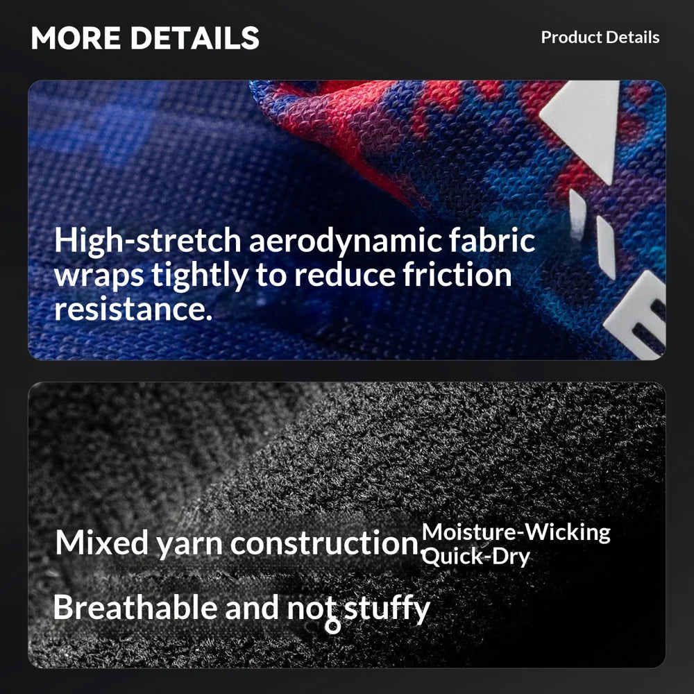 ROCKBROS YDWZ002 Cycling Compression Socks Anti-Bacterial Breathable Mid Calf Socks for Road Mountain Bike - Rainforest Black/S - 4
