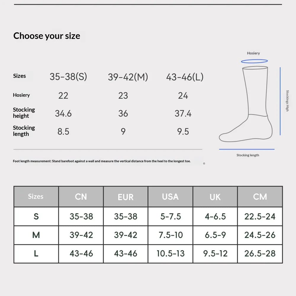 ROCKBROS YDWZ002 Cycling Compression Socks Anti-Bacterial Breathable Mid Calf Socks for Road Mountain Bike - Rainforest Black/S - 7