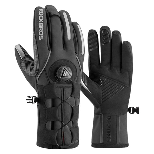 ROCKBROS S212BK One Pair Cycling Touch Screen Gloves Reflective MTB Bike Gloves Outdoor Motorcycle Bicycle Gloves - Size: S - 1