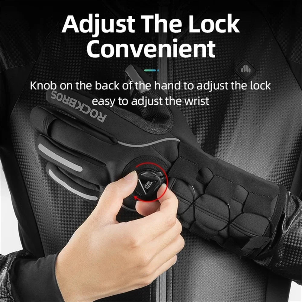 ROCKBROS S212BK One Pair Cycling Touch Screen Gloves Reflective MTB Bike Gloves Outdoor Motorcycle Bicycle Gloves - Size: S - 4