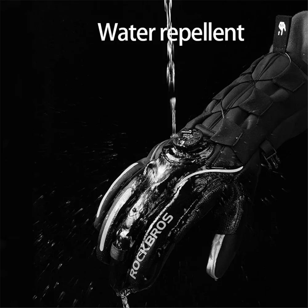 ROCKBROS S212BK One Pair Cycling Touch Screen Gloves Reflective MTB Bike Gloves Outdoor Motorcycle Bicycle Gloves - Size: S - 5