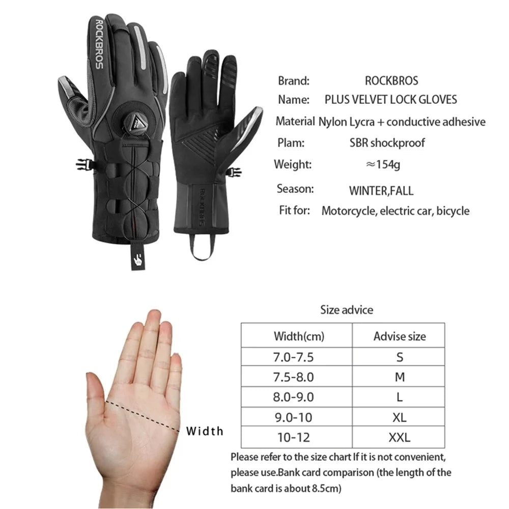 ROCKBROS S212BK One Pair Cycling Touch Screen Gloves Reflective MTB Bike Gloves Outdoor Motorcycle Bicycle Gloves - Size: S - 6