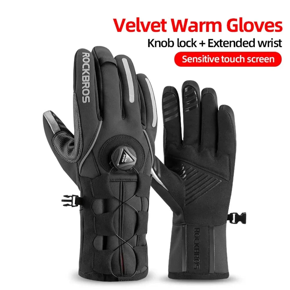 ROCKBROS S212BK One Pair Cycling Touch Screen Gloves Reflective MTB Bike Gloves Outdoor Motorcycle Bicycle Gloves - Size: S - 7
