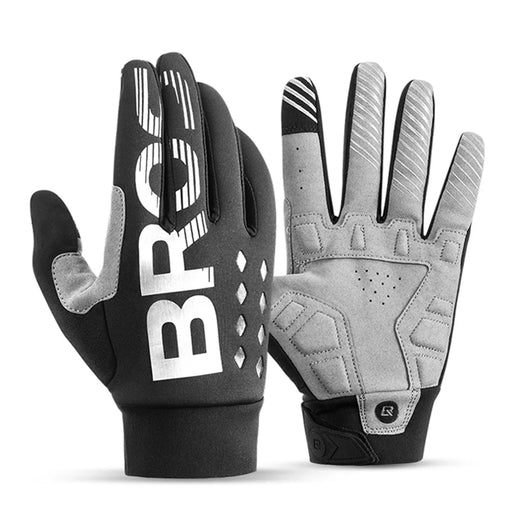 ROCKBROS S209 One Pair Windproof Touch Screen Gloves Shock-absorbing Full Finger Biking Gloves - Size: S - 1