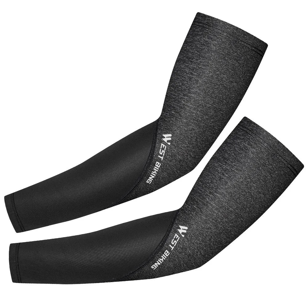 WEST BIKING Summer Sunscreen Sleeves Unisex Anti-UV Ice Silk Arm Sleeves - M - 1