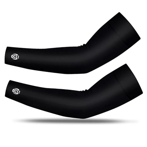 WEST BIKING Ice Silk Sports Arm Sleeves Cycling Arm Cover UV Protection Summer Outdoor Running Basketball Arm Sleeves - XL/Black - 1