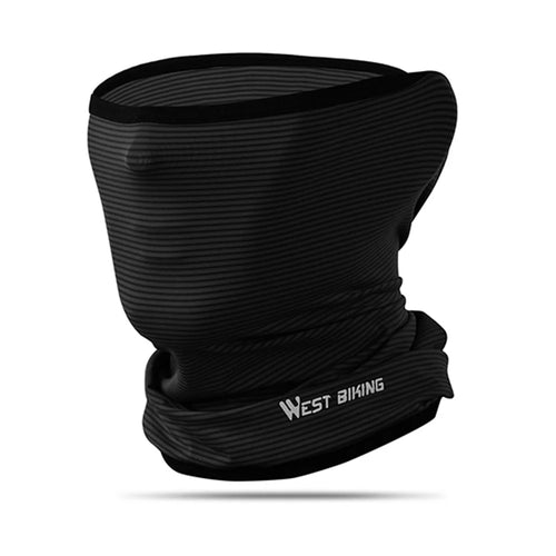 WEST BIKING Summer Breathable UV Protection Face Mask Head Scarf Neck Gaiter for Outdoor Cycling Fishing - Black Stripe - 1